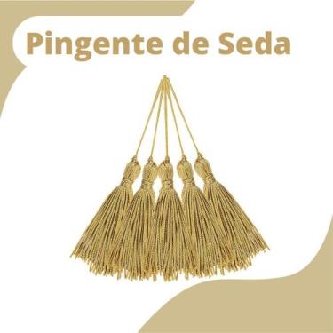 Imagem de Pingente De Seda Tassel - Franja - Mostarda - Com 50 Unidades - Nybc