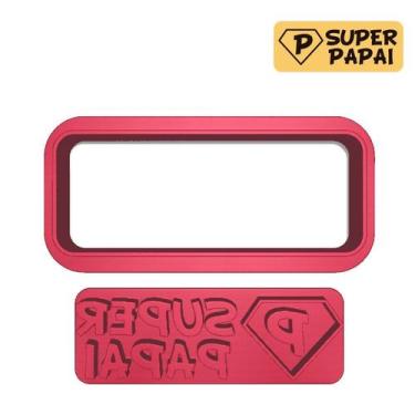 Imagem de Cortador Marcador Dia dos Pais Super Papai - DOCE IMPRESSO, 5cm