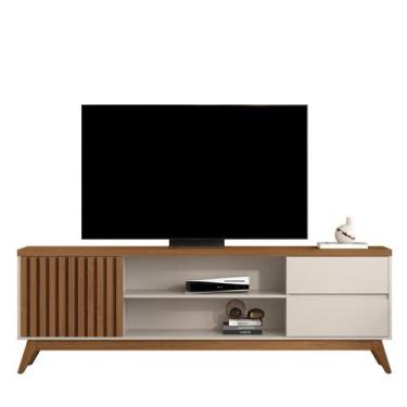 Imagem de Rack Berlim 1.8 Retrô Para Sala Estar Tv Até 72 Polegadas - Mega Facil