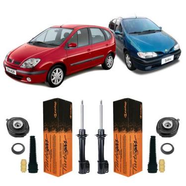 Imagem de 2 Amortecedor E Kit Coxim Dianteiro Scenic 2002 2003 2004 05 - Cofap