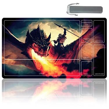 Imagem de sabermaster TCG Playmat yugioh playmat Tapetes de mesa tamanho 70X40 cm Mousepad Compatível com MTG RPG CCG Jogo de cartas colecionáveis tapetes de jogo original Play Mat Art Designs & Acessórios (12)