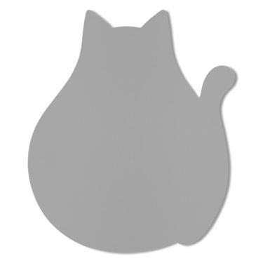 Imagem de Hsxnam Mouse pad de couro engraçado em forma de gato fofo acessórios de mesa de escritório decoração para mulheres pequeno mousepad com base de borracha antiderrapante lavável à prova d'água, 24,6 cm