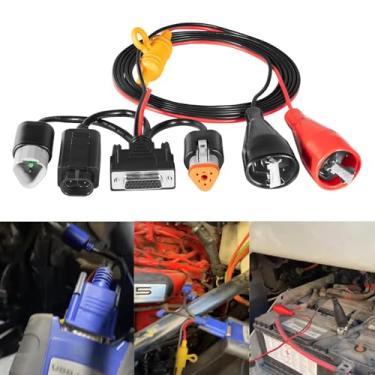 Imagem de Yoursme 493033 3 pinos Deutsch, conector de cabo adaptador de diagnóstico CUMMINS de 2 pinos compatível com Nexiq USB Link 2 e 3, motores Inline 7 Cummins J1939