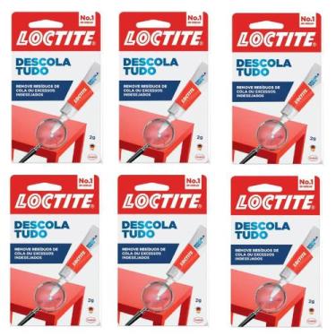 Imagem de Kit 6 Removedor Cola Descola Tudo Loctite 2g Remove Resíduos