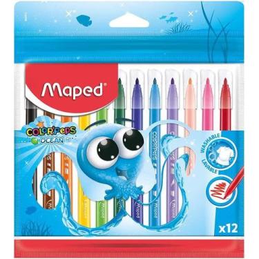 Imagem de Canetinha Hidrográfica Color'Peps Ocean Polvo 12 Cores Maped