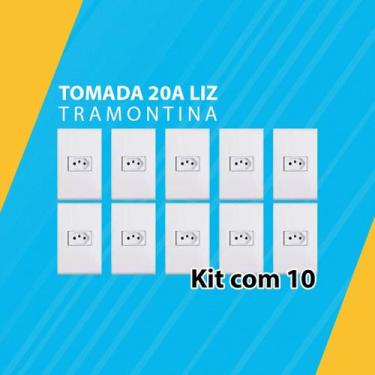 Imagem de Kit com 10 tomada 20a liz tramontina