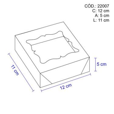 Imagem de 10 caixa visor brigadeiros presente multiuso papel 11x5x12 - Gráfica U