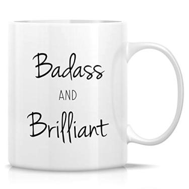 Imagem de Retreez Caneca engraçada - Badass and Brilliant Girl Boss Feminist 325 ml canecas de café de cerâmica - engraçado, sarcasmo, motivacional, presentes de aniversário inspiradores para amigos, colegas de
