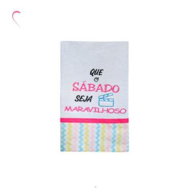Imagem de Pano De Prato Bordado Dias da Semana Semaninha 100% Algodão - Autoesti