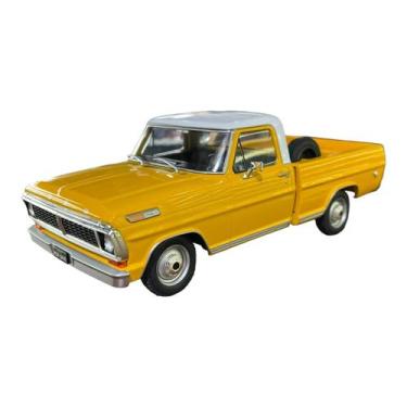 Imagem de Miniatura Ford F100 1971 Amarelo Metal California 1:24 - California To