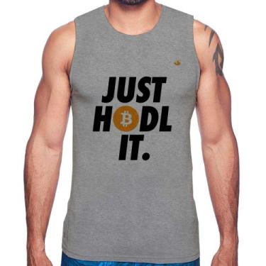 Imagem de Regata Just hodl it - Foca na Moda, Cinza, GGG