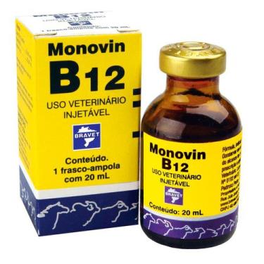 Imagem de Monovin B12 Injetável Bravet 20 ml - Cmpa