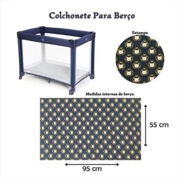 Imagem de Colchonete Macio Para Berço Desmontavel Chiqueirinho  95x55 - Marphi C