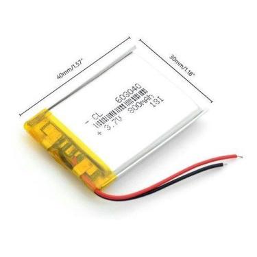 Imagem de Bateria 3,7v 800mah 6mm X 30mm X 40mm  C/2 Fios - KMIG