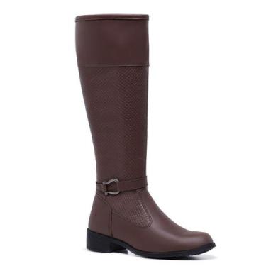 Imagem de Bota Feminina Montaria Zíper Cano Longo Conforto Moderna - Gmm Shoes, 