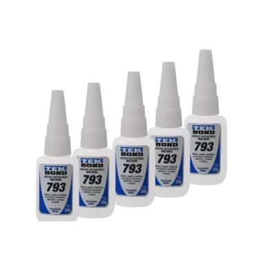 Imagem de Kit c/ 5 Adesivo Cola Instantâneo 793 20g TekBond