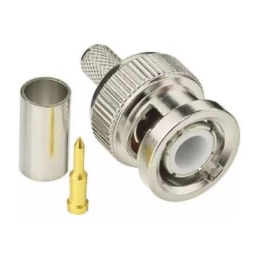 Imagem de Kit 10 Peças Conector BNC Macho para Crimpar RG6 - TEBERA