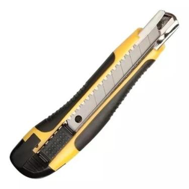 Imagem de Kit 5 Estilete Profissional Emborrachado C/ 2 Lâminas 18mm - Importado