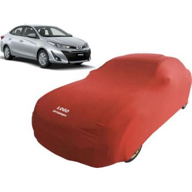 Imagem de Capa De Tecido Para Carro Toyota Yaris Sedan Xls Connect - Mz, Vermelh