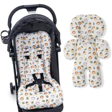 Imagem de Kit 1 almofada para carrinho 1 bebê conforto - safari n2 - CLICK TUDO