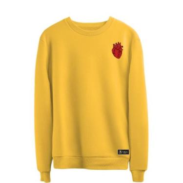 Imagem de Blusão Moletom Coração Masculino e Feminino Personalizado sem Capuz go