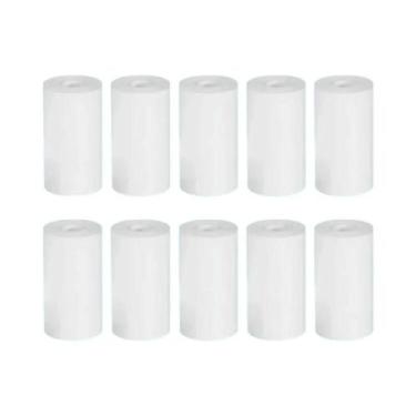 Imagem de Papel Térmico Branco Para Câmera Infantil 57x25mm 30 Rolos De Acessóri