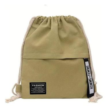Imagem de Mochila Pequena Sacola Unissex Lona Treino Praia Verão Esilosa - Shopf