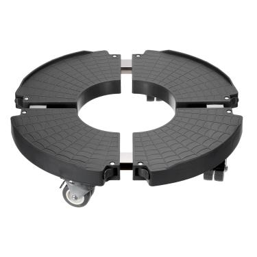 Imagem de PATIKIL Suporte de plantas com rodas, ajustável de 40,6 cm e 45,7 cm, carrinho com rodízio, para vaso de flores interno e externo, preto