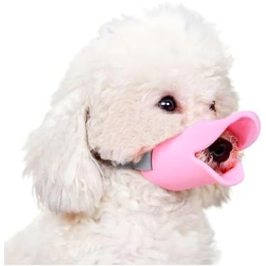 Imagem de NACOCO Capas para Boca de Cachorro Em Formato de Boca de Pato Anti-Mordida, Máscaras para Focinho Anti-Mordida, Conjunto para Boca de Animal de Estimação, Material de Silicone À Prova de Mordidas(Rosa
