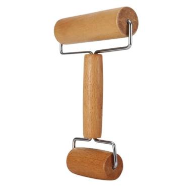 Imagem de Ferramenta de Cozimento de Rolo de Madeira para Cozimento de Cozinha Com Espessura de Massa Perfeitamente Uniforme (Estilo 1)
