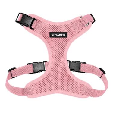 Imagem de Peitoral para animais de estimação Voyager Step-in Lock - malha para todos os climas, arnês ajustável para gatos e cães da Best Pet Supplies - rosa, M