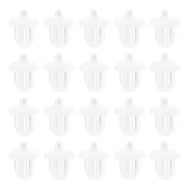 Imagem de The Lord of the Tools 20 peças de plugues antipoeira de silicone de 6,35 mm, capa antipoeira, plugue antipoeira, acessórios para amplificador, DVD, karaokê, branco