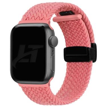 Imagem de Pulseira Trançada LTimports compativel com Apple Watch 42mm Series 10, Apple Watch 41mm Series 9/8/7, Apple Watch 40mm Series 6/5/4/SE e Apple Watch 38mm Series 3/2/1 (LT-Rosa)