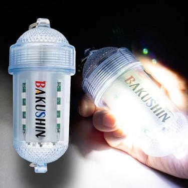 Imagem de FUNKS Luz de pesca LED submersível subaquática alimentada por bateria de pesca noturna Bakushin α (branco)