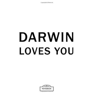 Imagem de Darwin Loves You B21367 Notebook: 6x9 120 Pages, Lined College Ruled Paper, Journal, Matte Finish Cover, Diary, Planner