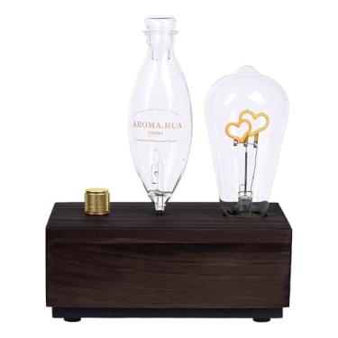 Imagem de BAUSATZ Difusor de óleo sem água, difusor sem água para óleos essenciais, máquina de aromaterapia doméstica, difusor de óleo essencial de nebulização, lançador de aroma, base de carvalho sólido com