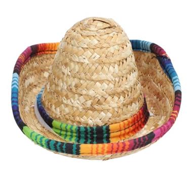 Imagem de Chapéu de Cachorro, Chapéu de Cachorro Macio para Animais de Estimação, boné de Proteção Solar de Verão, Respirável Com Aba Larga, Chapéu de Balde de Palha para Animais de