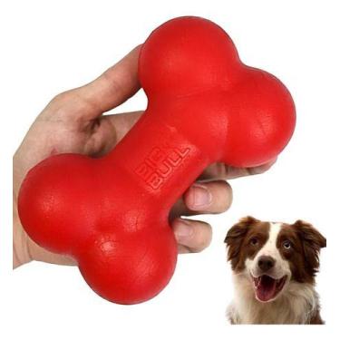 Imagem de Brinquedo Mordedor Cachorro Borracha Osso Médio Porte Forte - Big Bull