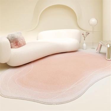 Imagem de HJZSZX Tapete de sala de estar azul especial nuvem leve irregular quarto cabeceira tapete creme estilo mesa de centro, QH2397, TD, A, 60x90 cm