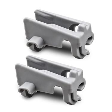 Imagem de 2 peças de clipe de rack para lava-louças adequado para LG 00611474 1559846 AP4355082 PS8727386 EAP8727386, grampo de rolamento de cesta de lava-louças