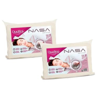 Imagem de Travesseiro Viscoelástico Nasa Cervical Anatômico Nn2100 Kit C/ 2 Un (50x70) - Duo