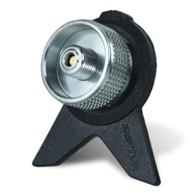 Imagem de NTK, Adaptador para Campgás Compacto em Alumínio e Plástico com Controle Rotativo 5cm para Fogareiros de Rosca