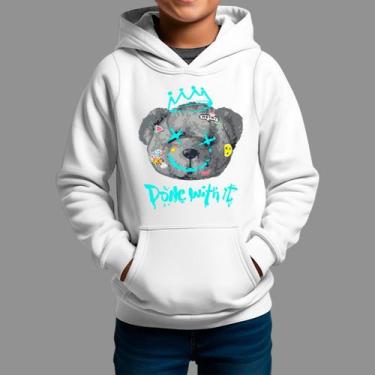 Imagem de Moletom Canguru Infanto Juvenil Algodão Moda De Rua Inverno Blusa De F