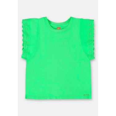 Imagem de Blusa Manga Curta Básica Infantil Up Baby, Verde claro, 1