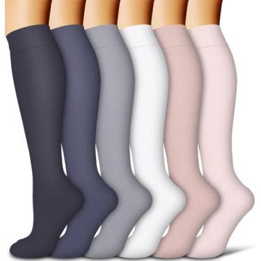 Imagem de Meias de Compressão COOLOVER Copper - 6 Pares para Homens e Mulheres