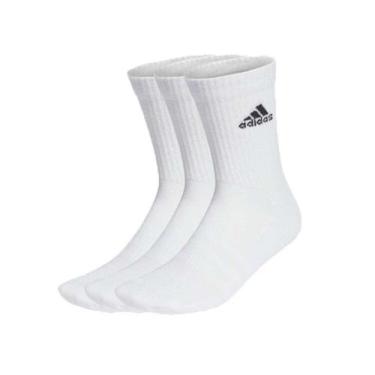 Imagem de Meia Adidas Cano Alto 3 Pares - Branco, 38/40