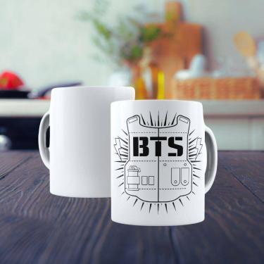Imagem de Caneca De Porcelana 325ml Bts Decorada Bts 1