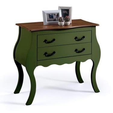 Imagem de Cômoda de Madeira com 2 Gavetas Bombê Antique - M51007 - Linz, Laca - 