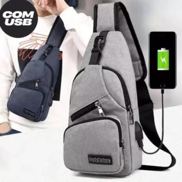 Imagem de Bolsa Mochila com entrada para carregador usb Mochila Trabalho escola 