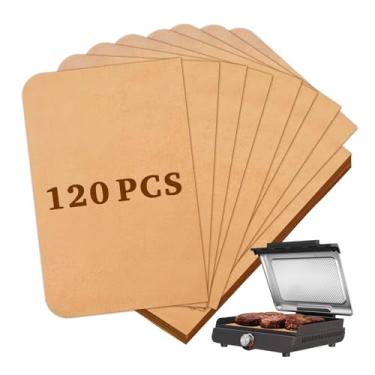 Imagem de 120 peças de forros de fritadeira a ar descartáveis, compatíveis com a grelha e chapa Ninja Sizzle GR101, acessórios antiaderentes, forro para placa de chapa elétrica interna Ninja